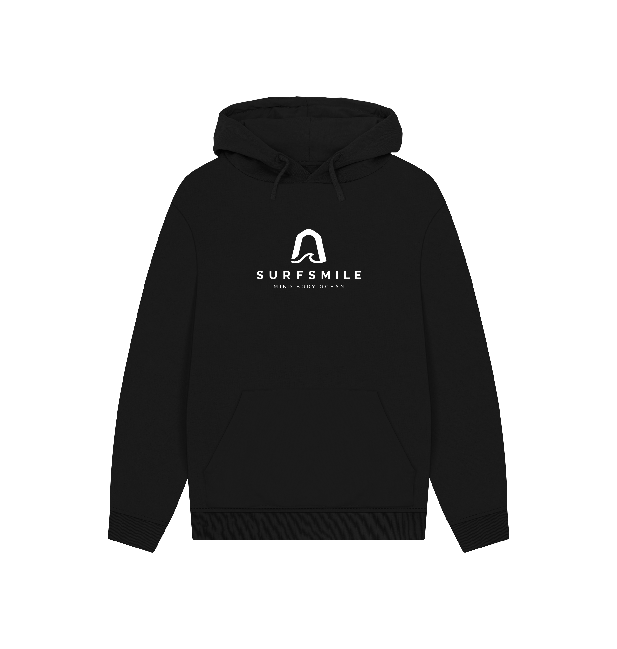 Black Printed Hoody Front