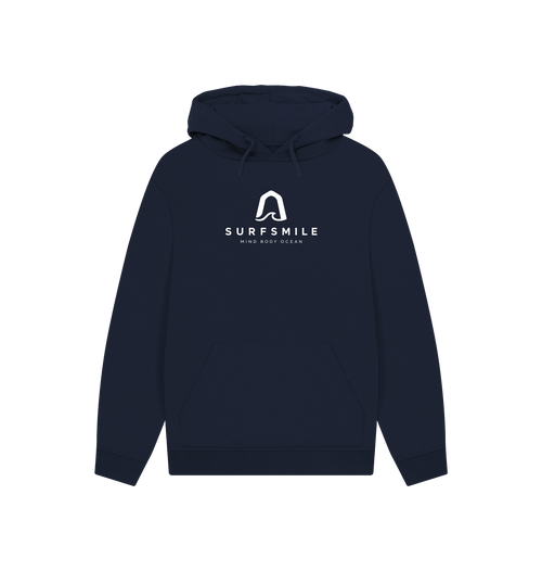 Navy Printed Hoody Front