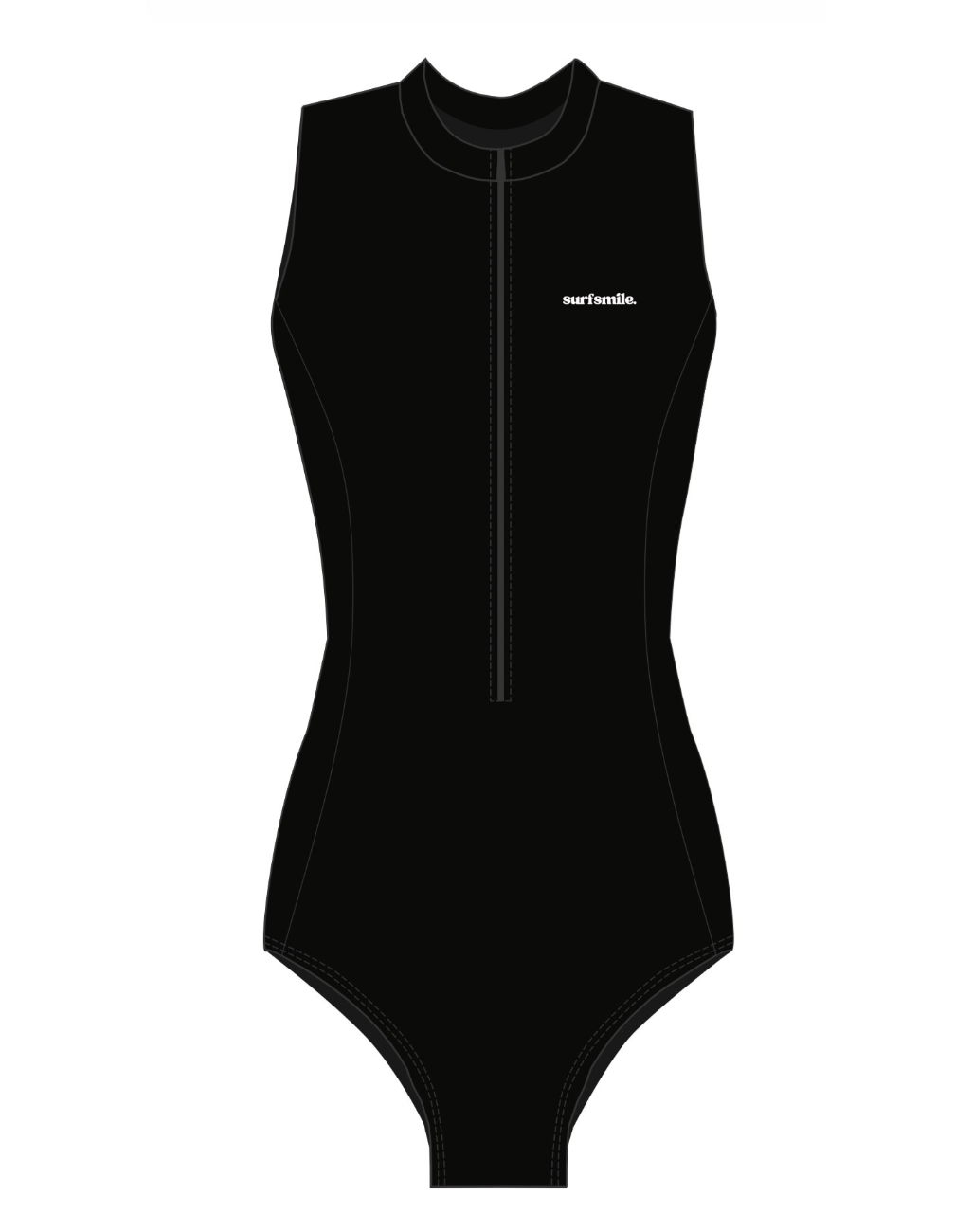 All black short sleeve swimsuit