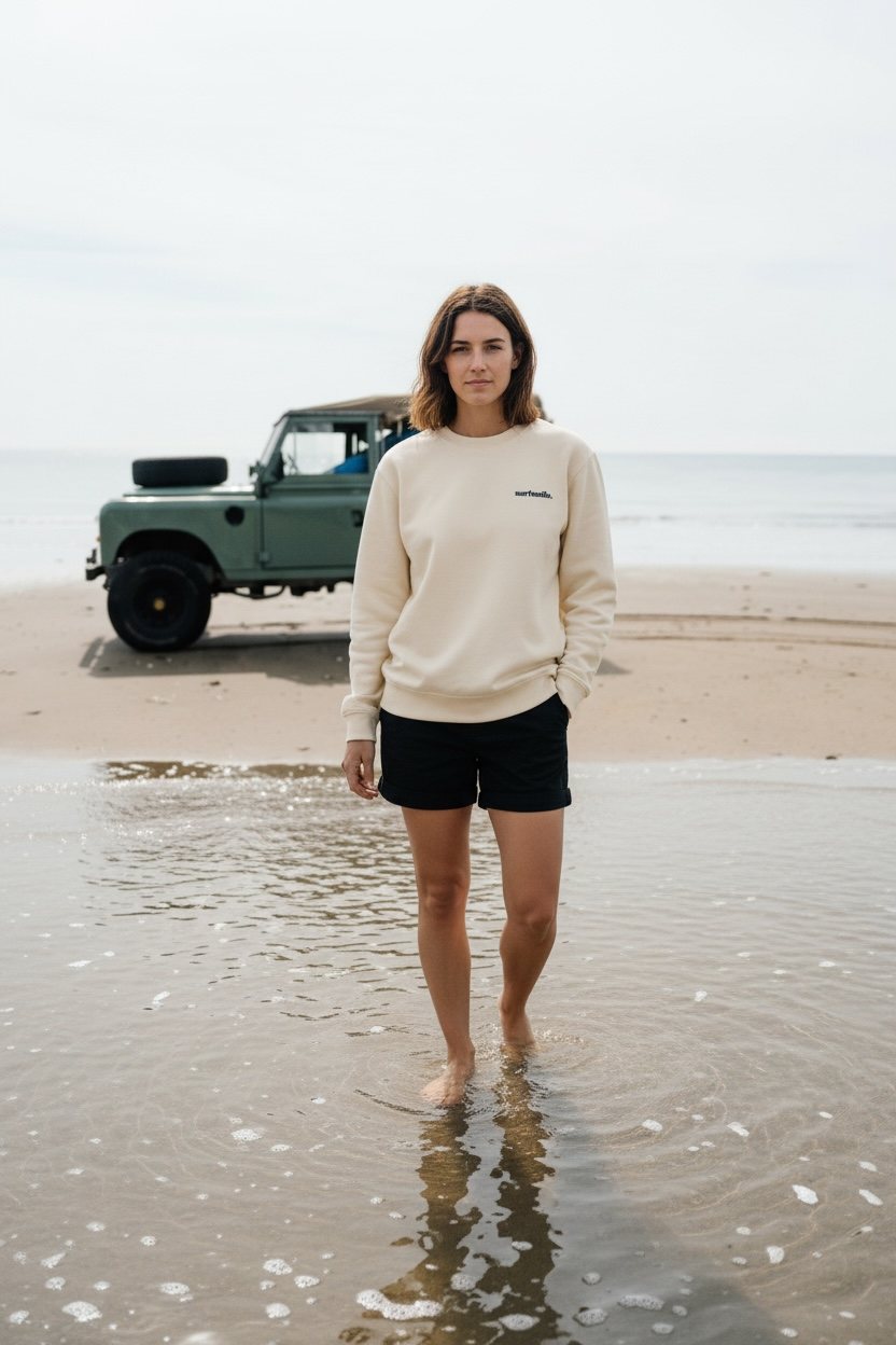 Women’s Oversized Sweatshirt – Oat | Organic Cotton by Surfsmile