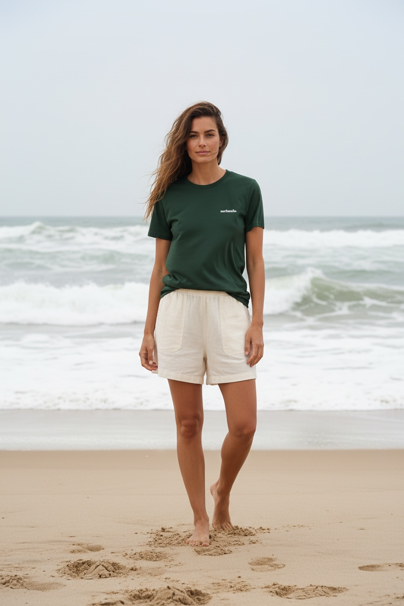 Women’s Surf Tee – Evergreen | Organic Cotton by Surfsmile