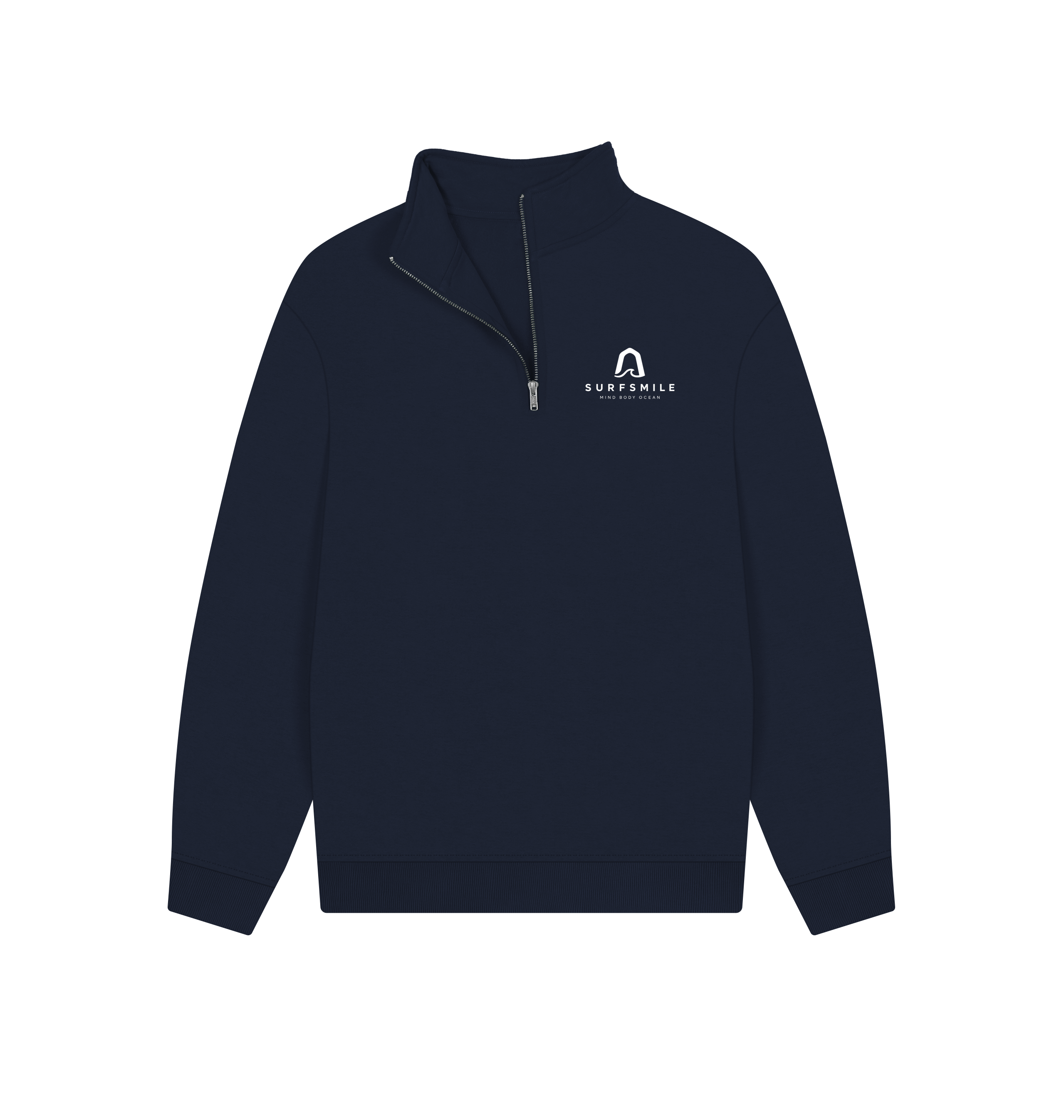 Navy Printed Sweater Front