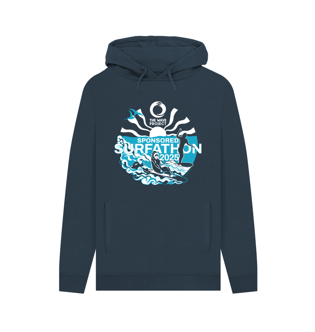 Navy Printed Hoody